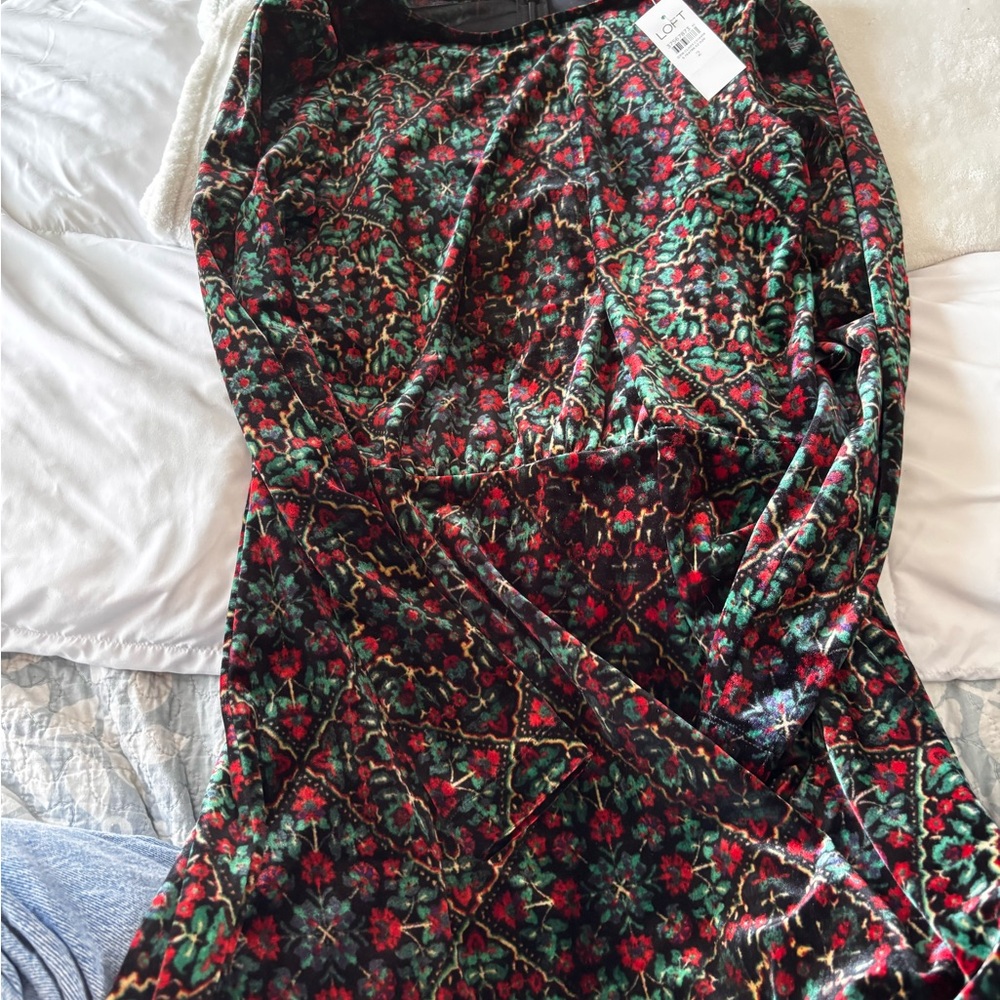 Floral Velvet Dress